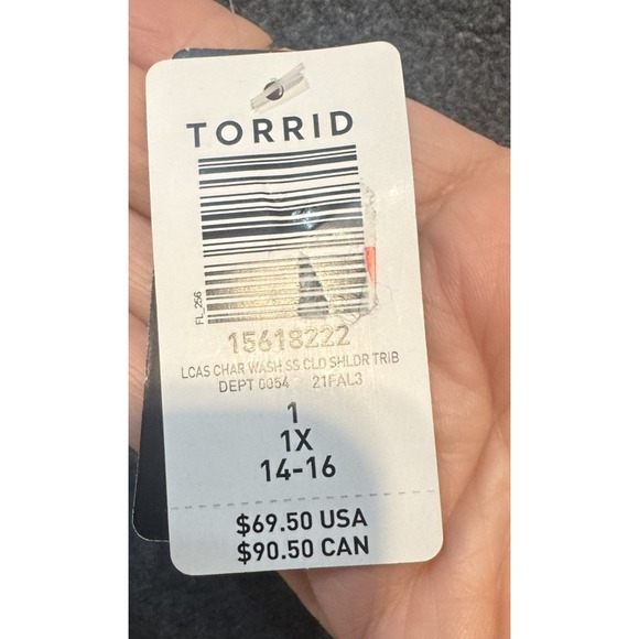 Torrid 1X Charcoal Wash Cold Shoulder Knit Dress Soft Casual Cozy Lagenlook - Picture 5 of 5